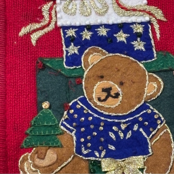 Vintage Tiara International Christmas Collection Zip Up Sweater Cardigan 2X - Picture 10 of 16